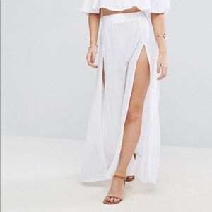 BWT ASOS PETITE SPLIT HEM BEACH MAXI SKIRT